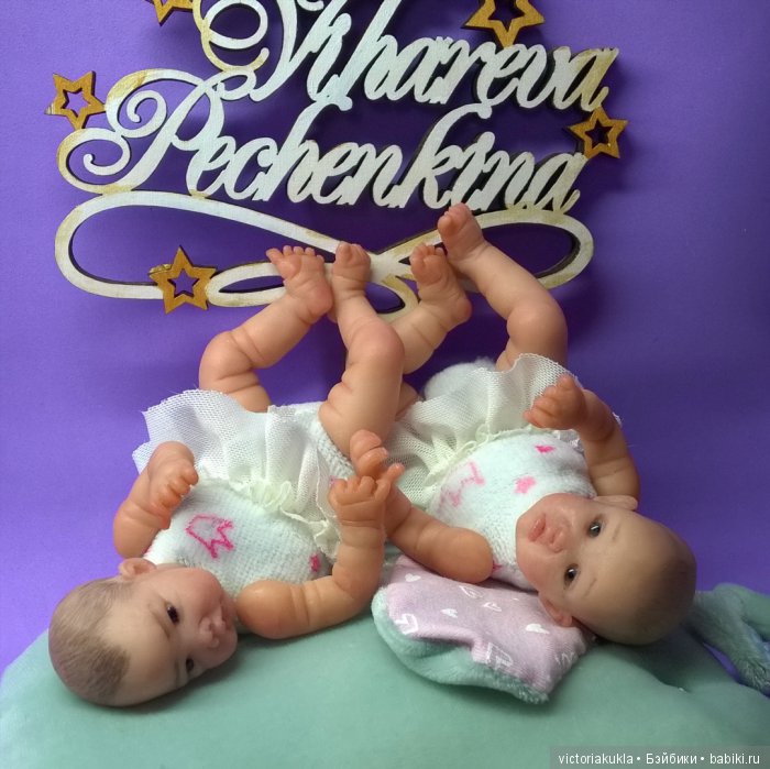 Twins OOAK by V.Vihareva-Pechenkina. Мини куклы ручной работы