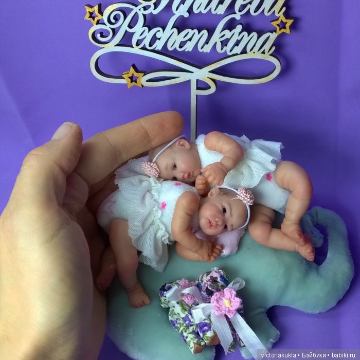 Twins OOAK by V.Vihareva-Pechenkina. Мини куклы ручной работы