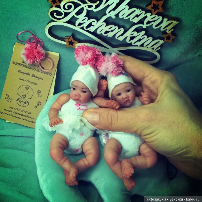 Twins OOAK by V.Vihareva-Pechenkina. Мини куклы ручной работы
