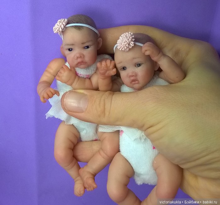 Twins OOAK by V.Vihareva-Pechenkina. Мини куклы ручной работы