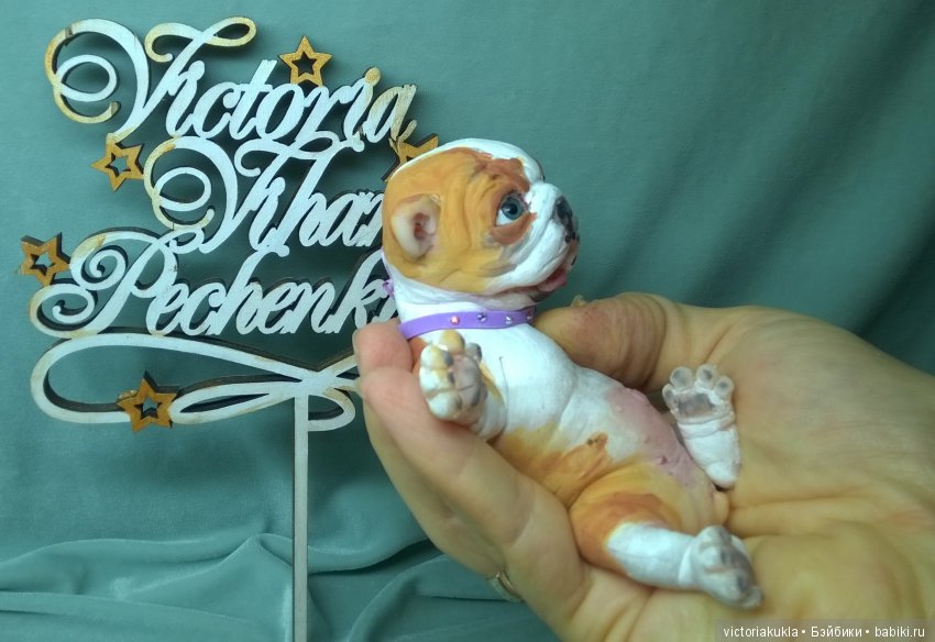 Puppies English bulldog (silicone) by Victoria Vihareva-Pechenkina (фото 5)