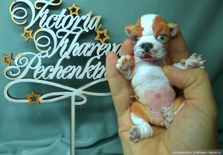 Puppies English bulldog (silicone) by Victoria Vihareva-Pechenkina (фото 4)