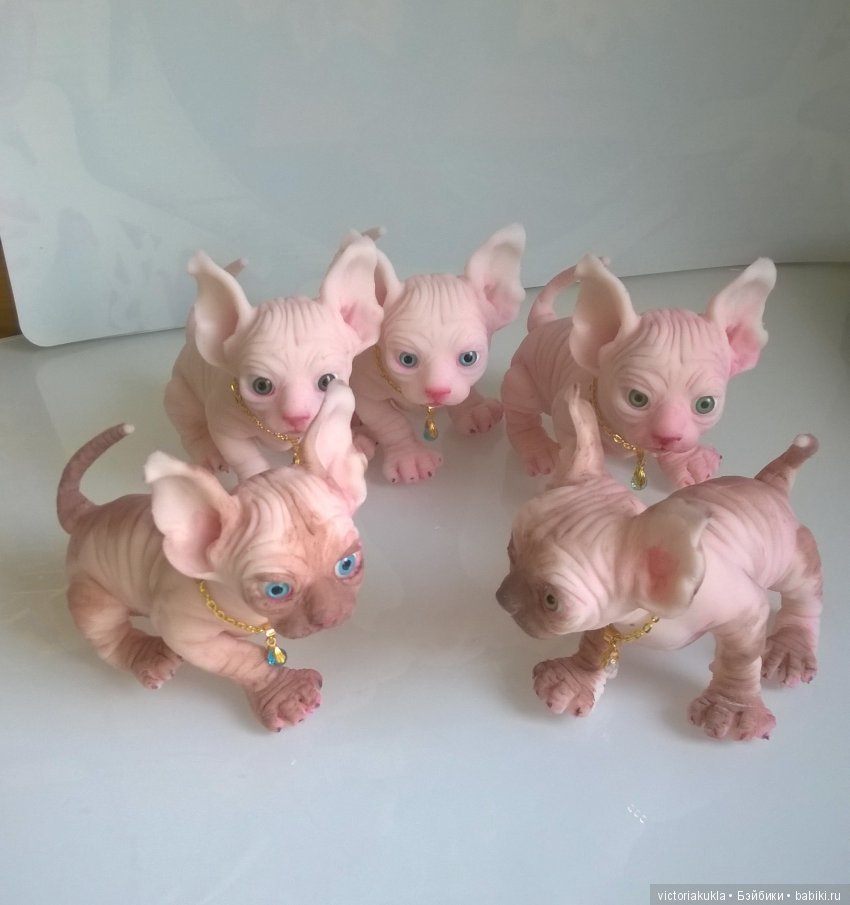 Silicone kittens by Victoria Vihareva-Pechenkina