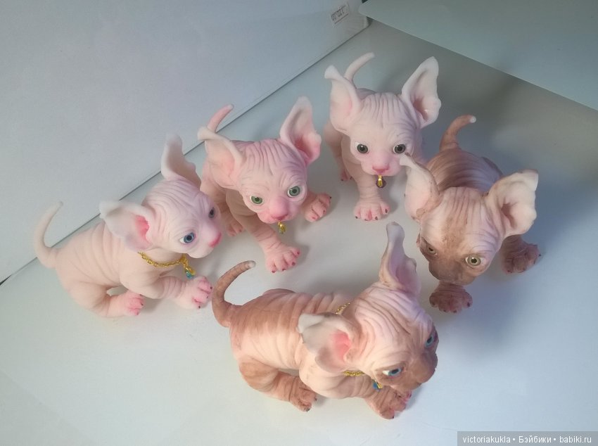 Silicone kittens by Victoria Vihareva-Pechenkina