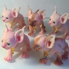 Silicone kittens by Victoria Vihareva-Pechenkina