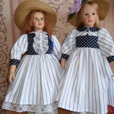 Платье для куклы 55-65см  "Горошек"
