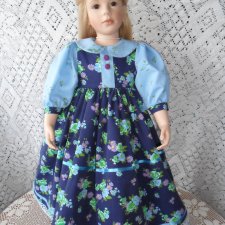 Платье в стиле "Кантри" для кукол 60-65см  Новогодняя распродажа 800руб.