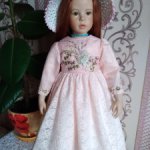 Платье "Розочка" для кукол 60-65см