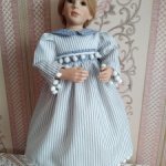 Платье «Снежок»  для большой куклы 60-65см