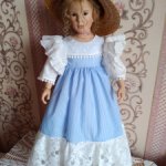 Платье в стиле  «Кантри» для большой куклы 60-70см