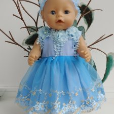 Платье для кукол беби борн.