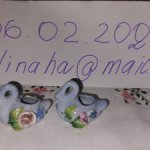 Фарфоровые вазочки в виде лебедей