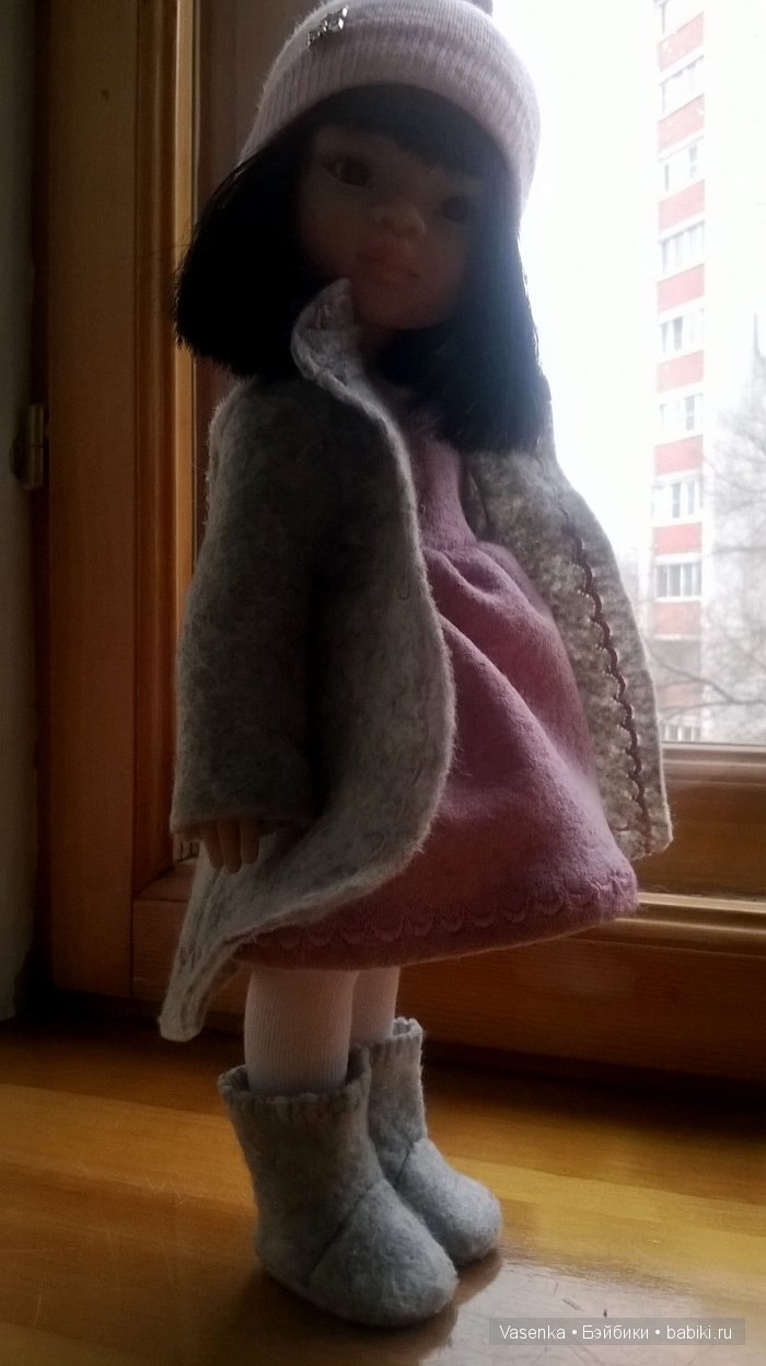 Зимний наряд для Паолки в серо-розовых тонах (фото 5)