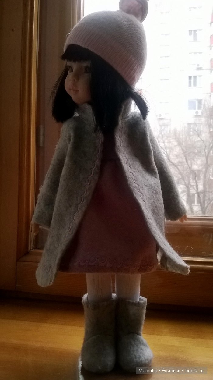 Зимний наряд для Паолки в серо-розовых тонах (фото 3)