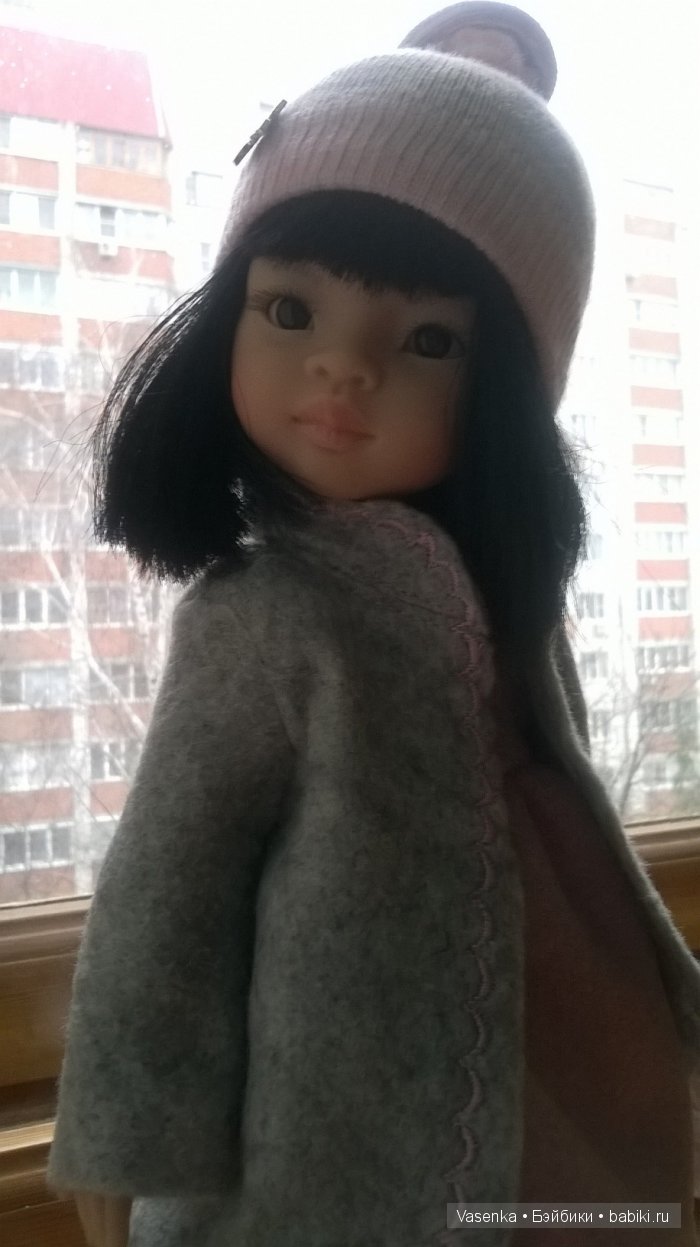 Зимний наряд для Паолки в серо-розовых тонах (фото 2)
