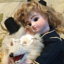 Нюсик и Месье Шпиц - Крошечная антикварная кукла от Steiner серии С