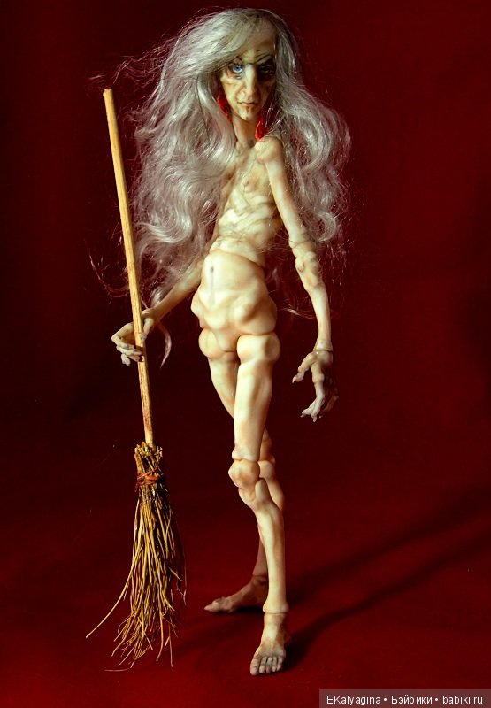 Ядвига, или баба Яга — Авторские шарнирные куклы своими руками: лепка (фото 4)