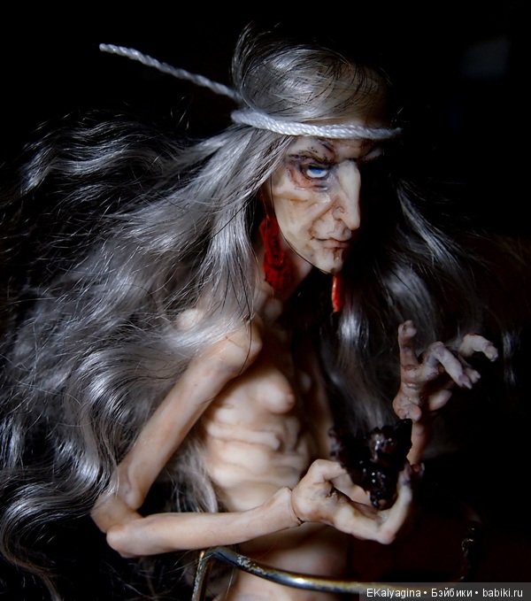 Ядвига, или баба Яга — Авторские шарнирные куклы своими руками: лепка (фото 8)