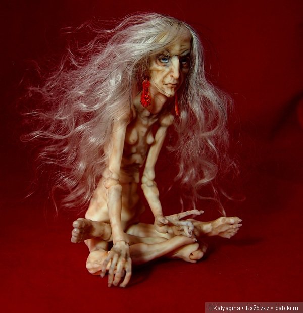 Ядвига, или баба Яга — Авторские шарнирные куклы своими руками: лепка (фото 9)