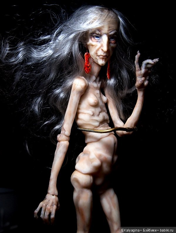 Ядвига, или баба Яга — Авторские шарнирные куклы своими руками: лепка (фото 6)