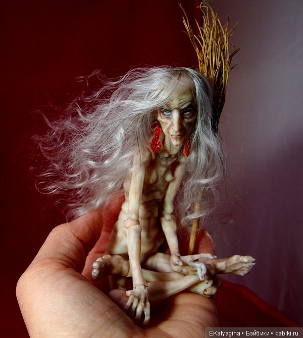Ядвига, или баба Яга — Авторские шарнирные куклы своими руками: лепка (фото 5)