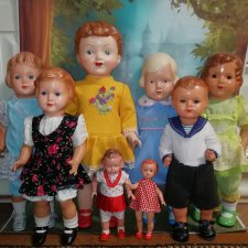 Куколки с рельефными волосами, разных производителей