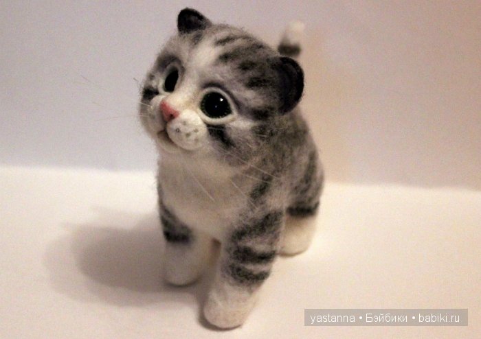 Котята Анны Ястрежембовской. Игрушки валянием из шерсти (фото 3)