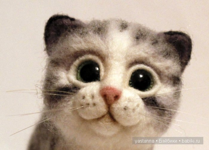 Котята Анны Ястрежембовской. Игрушки валянием из шерсти (фото 2)