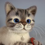 Пушок. Игрушка валянием из шерсти ручной работы