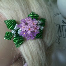 Заколка-брошь "Нежный букетик"