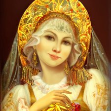 Современные фабричные  куклы в русском национальном костюме