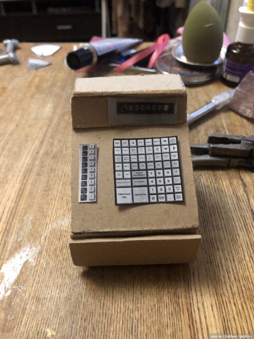 Кассовый аппарат, как в СССР. Миниатюра своими руками 1:6 (фото 6)