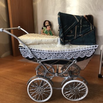 Коляска в стиле ретро. Переделка для 1:6.