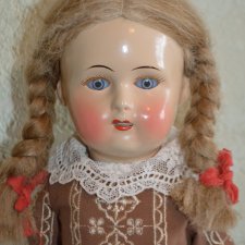 Кукла старинная .Русская .Артель РККА .Бывшая фабрика Дунаева .Довоенная! Роскошная!
