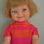 Кукла из 1960 - х .Флиртушка "Гигглис " США .Редкая девочка!Смеется и разводит ручками!