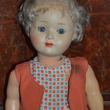 Кукла Германия 1950-е гг . Папье-маше , тортулон .