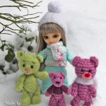 Снежные забавы. Hujoo baby и вязаные мишутки