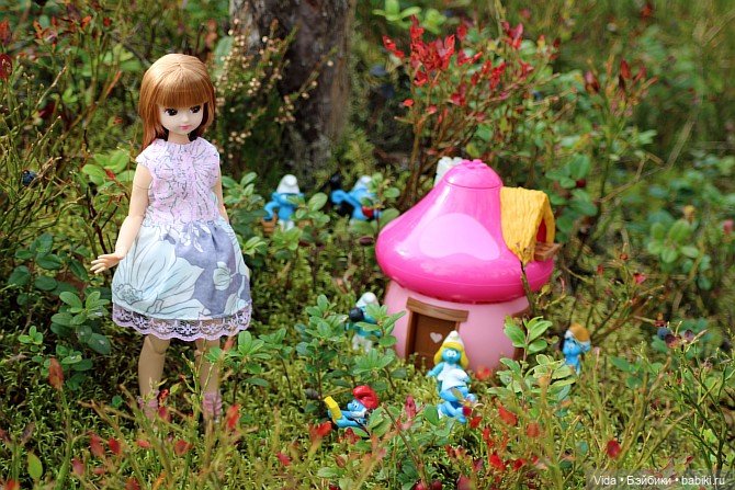 В гостях у Смурфиков — Куклы Takara Tomy (Такара): Licca (Ликка) (фото 6)