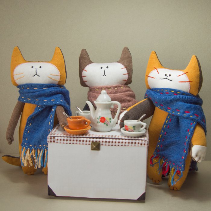 Чемоданное настроение — Текстильные игрушки и примитивы: кофейные (фото 7)