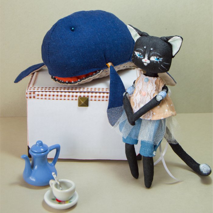 Чемоданное настроение — Текстильные игрушки и примитивы: кофейные (фото 3)