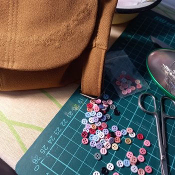 Горчичный сет - проект начался с сумки и закончился съемным дном для неё же (Часть 3)