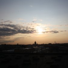 Петербург. Прогулка по крышам. Котокафе. Старые слайды