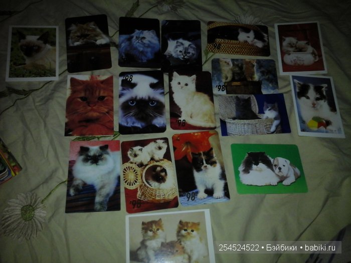 Мои коллекции календариков с кошками и вкладышей от жвачки | Бэйбики Мои коллекции календариков с кошками и вкладышей от жвачки