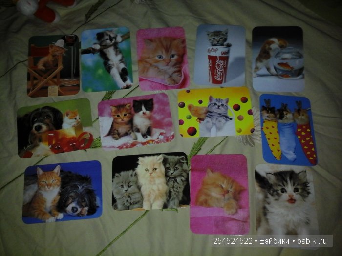 Мои коллекции календариков с кошками и вкладышей от жвачки | Бэйбики Мои коллекции календариков с кошками и вкладышей от жвачки