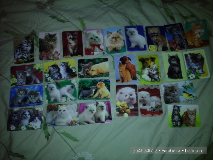 Мои коллекции календариков с кошками и вкладышей от жвачки | Бэйбики Мои коллекции календариков с кошками и вкладышей от жвачки