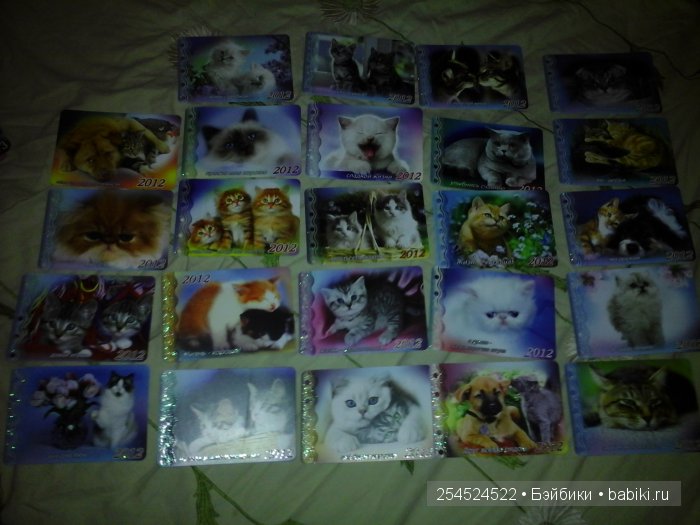 Мои коллекции календариков с кошками и вкладышей от жвачки | Бэйбики Мои коллекции календариков с кошками и вкладышей от жвачки