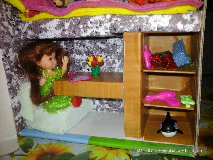 Дом для кукол из коробки из-под обуви - Кукольный домик своими руками, каксделать
