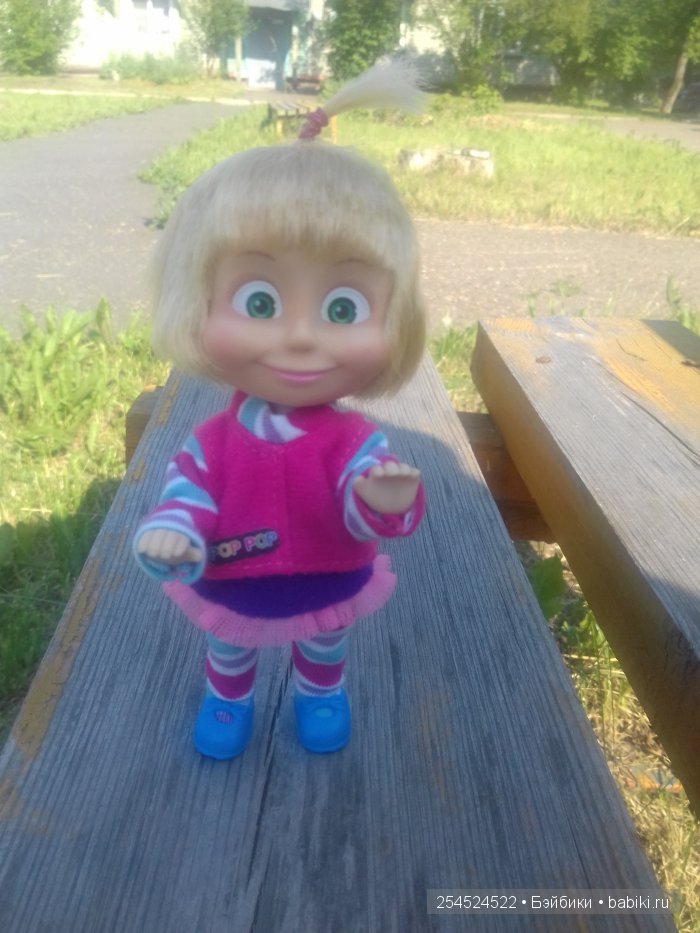 Один день из жизни Маши — Куклы Маша и Медведь (Simba): Маша в кармашке