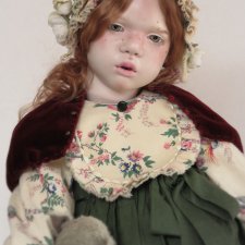 Фарфоровая редкая кукла ручной работы