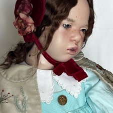 Фарфоровая кукла 60см Красная Шапочка